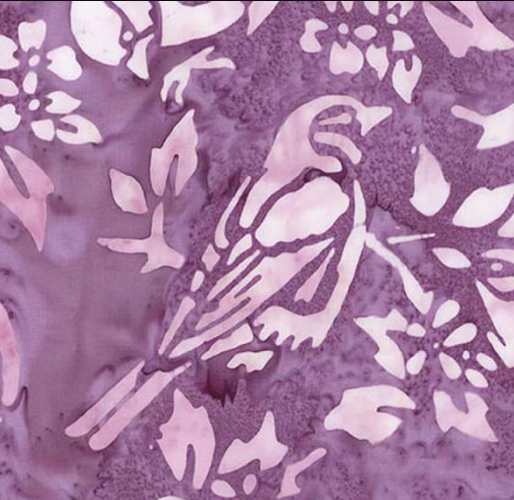 Batiks Backyard Birds Razzmic Berry BT23580-174 Riley Blake Half Yard