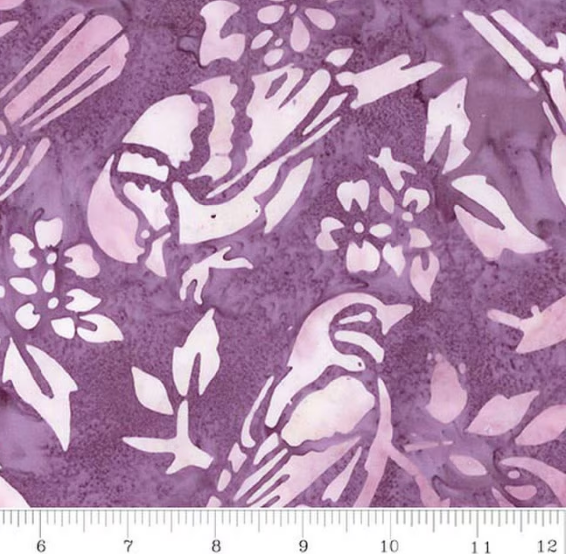 Batiks Backyard Birds Razzmic Berry BT23580-174 Riley Blake Half Yard