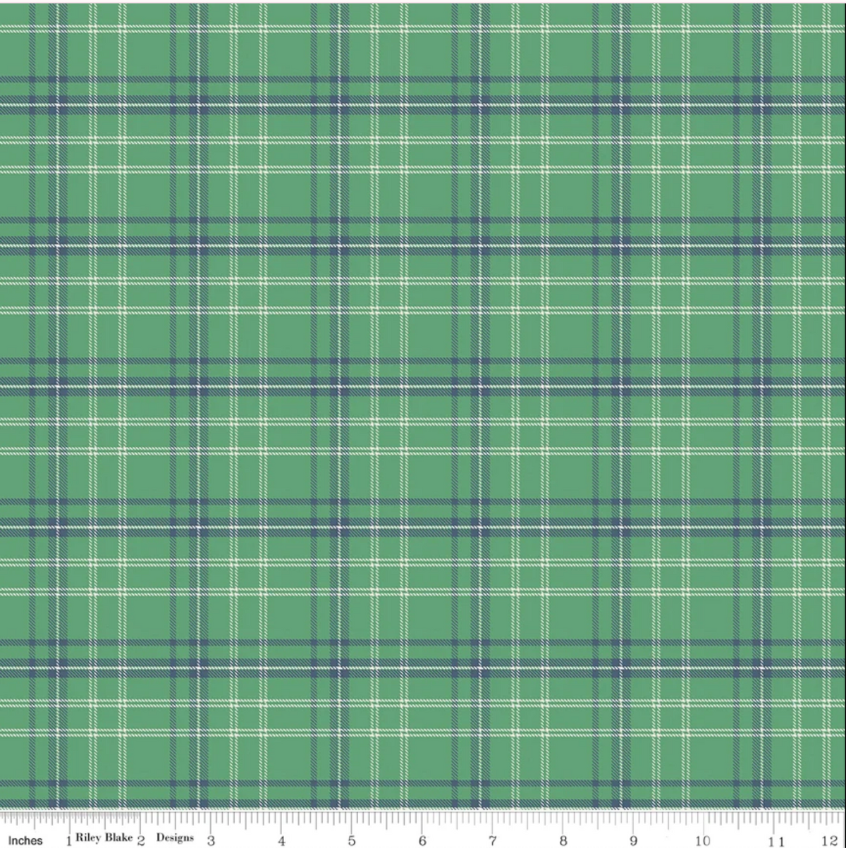 Happy Haven Plaid Green C17625-GREEN Shawn Wallace Riley Blake Half Yard