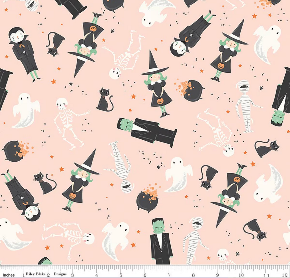 Frank and Friends Main Pink C17470-PINK My Mind's Eye for Riley Blake Half Yard
