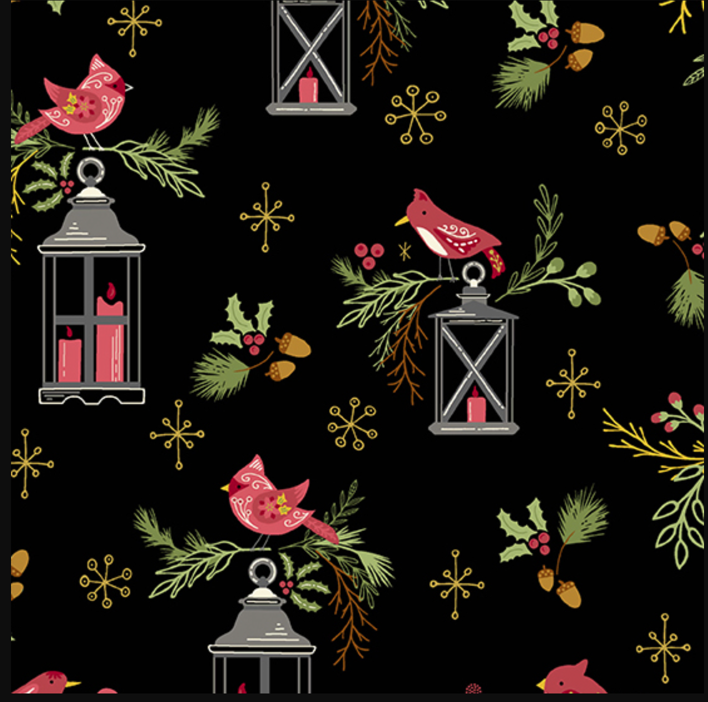 BIRD HUMBUG MIDNIGHT GUIDING LIGHT  HALF YD ANDOVER A-172-MK