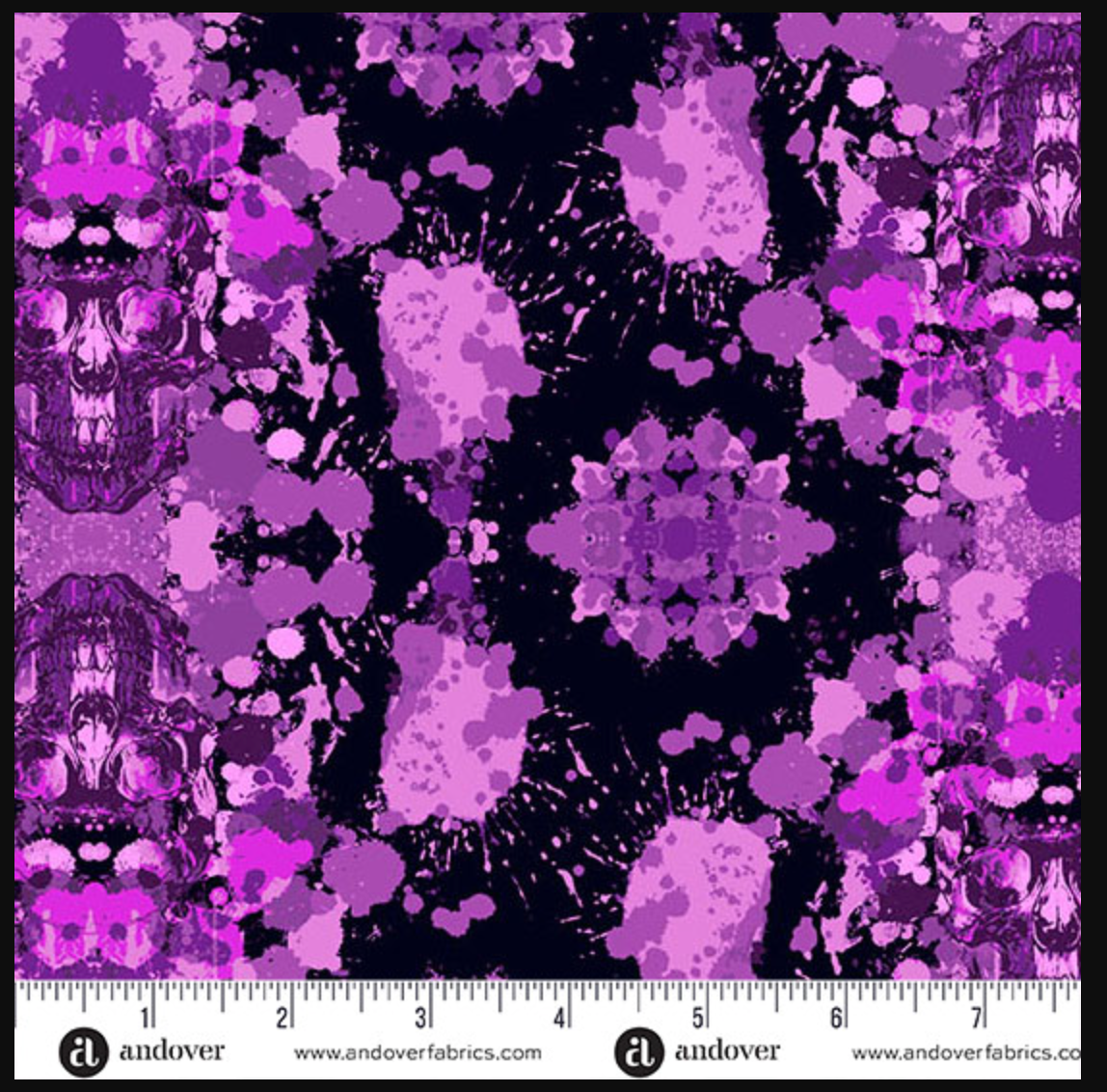 Phantasm Dark Damask Elixir Libs Elliott Andover Fabrics A-1519-P By the Half Yard