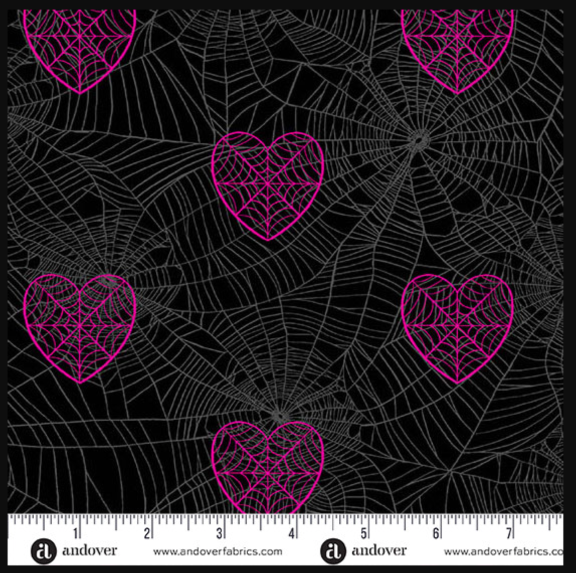 Phantasm Lair Raven Libs Elliott Andover Fabrics A-1520-K By the Half Yard