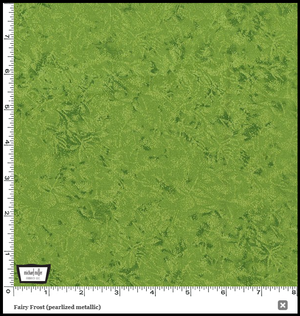 Fairy Frost Celedon Pearlized Metallic Michael Miller CM0376-CELE-D By the Half Yard