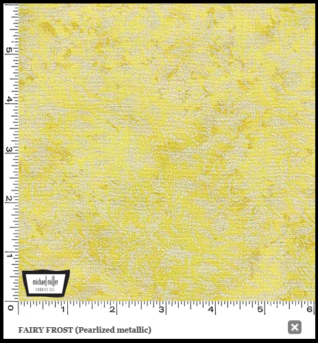 Fairy Frost Citrine Pearlized Metallic Michael Miller CM0376-CTRI-D By the Half Yard