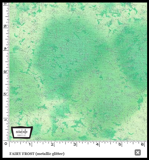 Fairy Frost Light Green Metallic Glitter Michael Miller CM0376-LTGR-D By the Half Yard