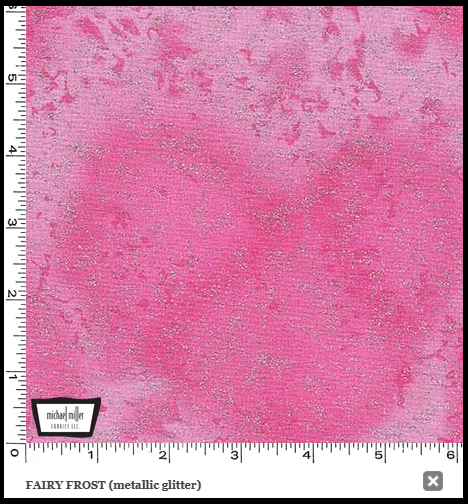 Fairy Frost Electric Pink Metallic Glitter Michael Miller CM0376-EPLI-D By the Half Yard