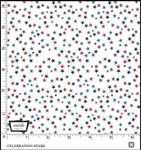 Celebration Stars on White Land that I Love Michael Miller CX9708-WHIT-D Half Yard