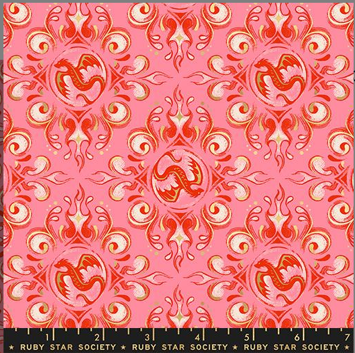 Fireglow Metallic RS2136 12M Dark Ruby Moda Half Yard- PREORDER