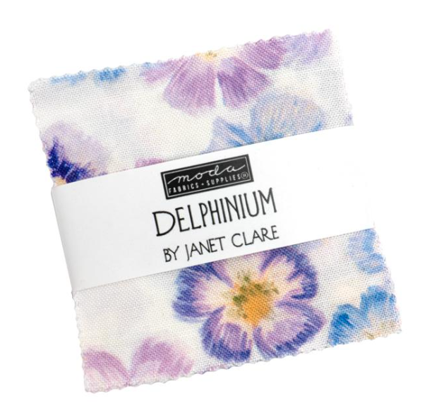 Delphinium 2.5" Mini Charm Pack Janet Clare Co Moda Fabrics 24650MC