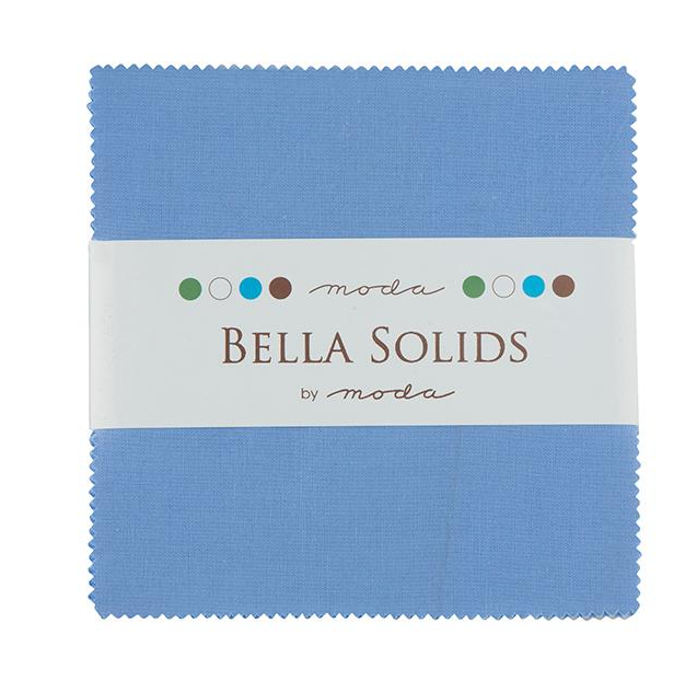 Bella Solids 5" Charm Pack Blue Moda Fabrics 9900PP 25