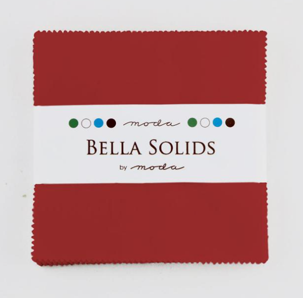 Bella Solids 5" Charm Pack Red Moda Fabrics 9900PP-16