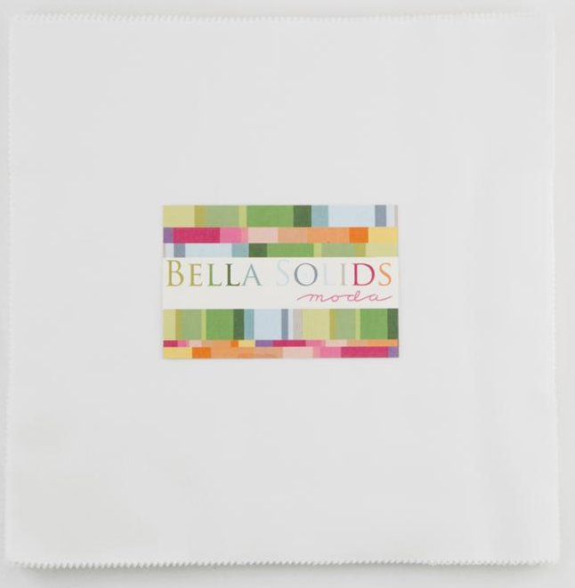 Bella Solids Junior Layer Cake White Moda Fabrics 9900JLC-98 Each