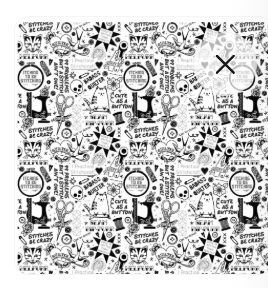 PARDON MY PUNS STELLA-DPJ3352  WHITE 1 YARD CUT