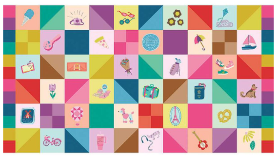 The Genesis of a Journey Memories Made Cheater Print Multi by Genesis Hall Riley Blake Designs C16935-MULTI  By the Half Yard