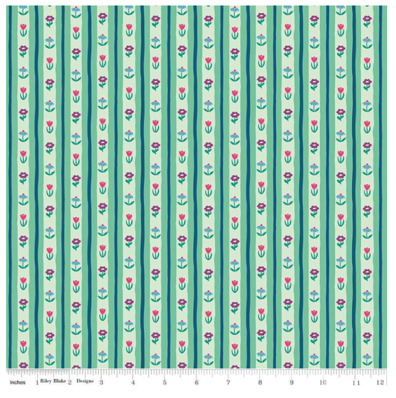 The Genesis of a Journey Bavarian Mint by Genesis Hall Riley Blake Designs C16934-MINT  By the Half Yard