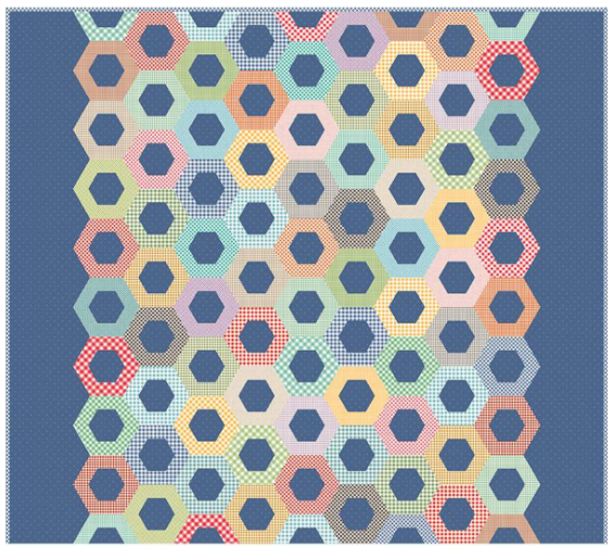 Honeycomb Quilt Pattern Bee In My Bonnet by Lori Holt Riley Blake Designs P120HONEYCOMB By the Pattern