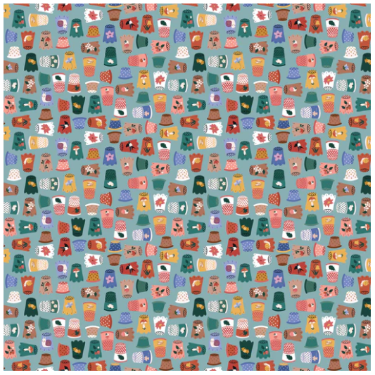 Thimble Collection Mist Thimblelina & the Sewing Fairies  by Jennifer Long Riley Blake Designs CD16863MIST By the Half Yard