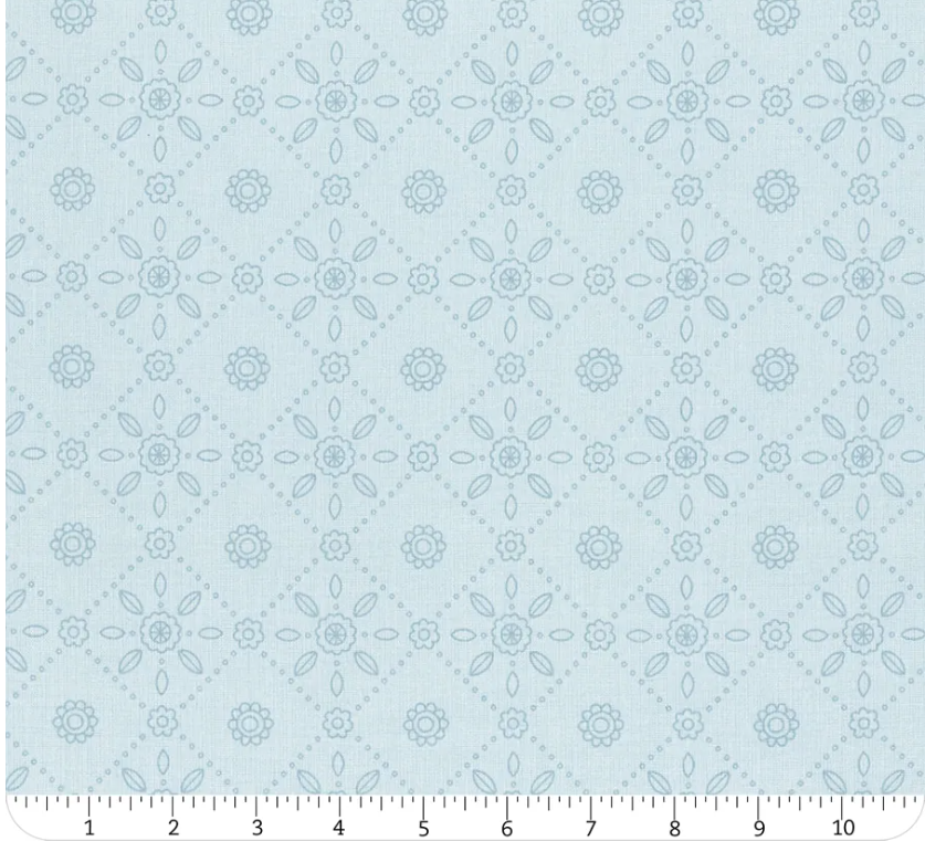 Folk Tile Blue Little Darlin  Riley Blake Designs C16973-BLUE By the Half Yard