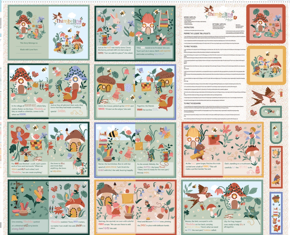 Thimbelina Storybook 1 Yard Panel PD16867R-PANEL 5M