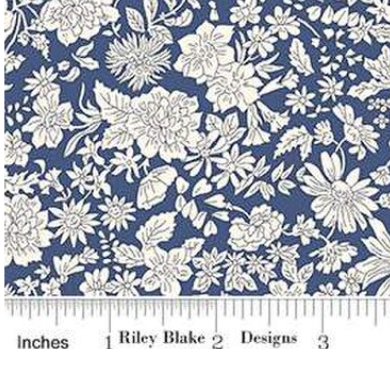 Emily Belle Saphire by Liberty Fabrics Riley Blake Designs 01666441A By the Half Yard