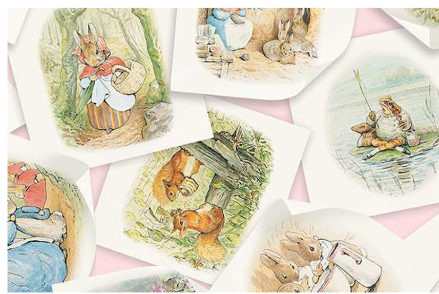 Peter Rabbit & Friends Main Characters Pink for Riley Blake Designs CD15860-PINK By the Half Yard
