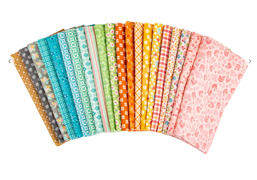 Farmer's Daughter Coral 21-Yard Bundle Lori Holt Riley Blake 1YD-17160C-21