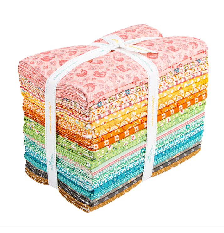 Farmer's Daughter Coral 21-Yard Bundle Lori Holt Riley Blake 1YD-17160C-21
