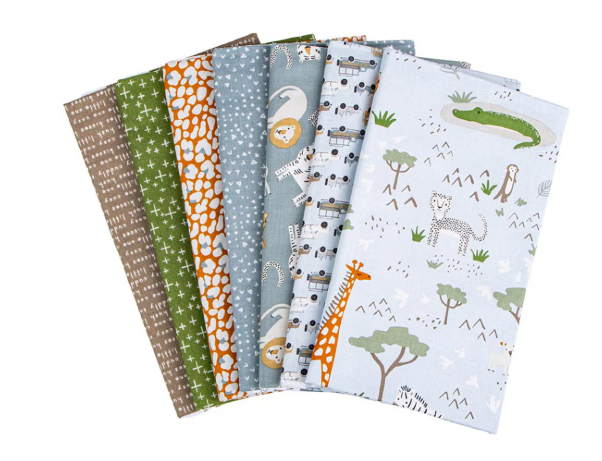 Leo & Savannah Blue 7-Yard Bundle by Deena Rutter for Riley Blake Designs 1YD-175408-7