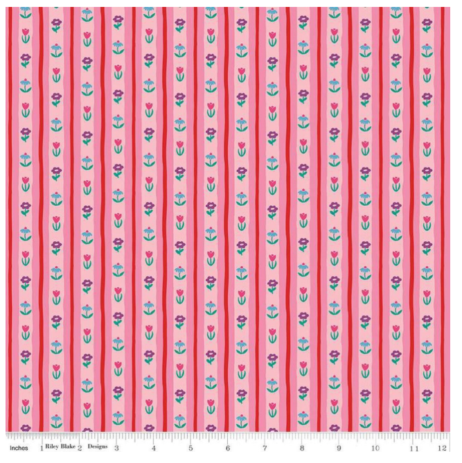 The Genesis of a Journey Bavarian Rose by Genesis Hall Riley Blake Designs C16934-ROSE By the Half Yard