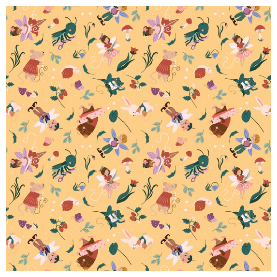Sewing Faries Honey Thimblelina & the Sewing Fairies  by Jennifer Long Riley Blake Designs CD16861-HONEY By the Half Yard