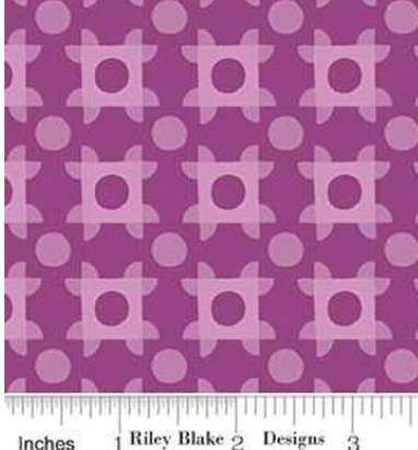 Patchwork Piazza Grape The Genesis of a Journey by Genesis Hall Riley Blake Designs C16933­-GRAPE  By the Half Yard