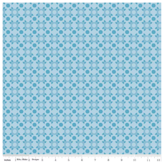 Patchwork Piazza Blue The Genesis of a Journey by Genesis Hall Riley Blake Designs C16933­-BLUE  By the Half Yard