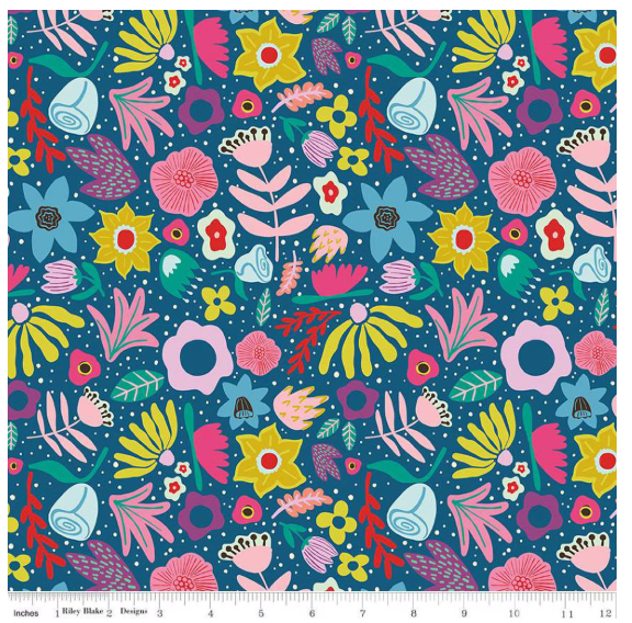 Along The Way Denim The Genesis of a Journey by Genesis Hall Riley Blake Designs C16931-DENIM By the Half Yard