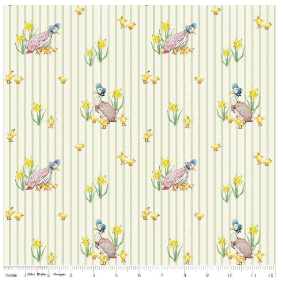 Duck Stripe Cloud Peter Rabbit & Friends for Riley Blake Designs CD15862-CREAM By the Half Yard