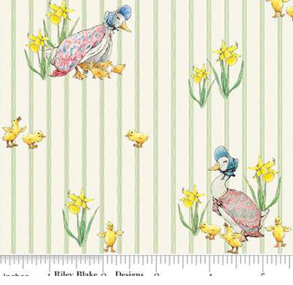 Duck Stripe Cloud Peter Rabbit & Friends for Riley Blake Designs CD15862-CREAM By the Half Yard