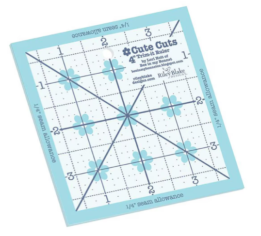 Cute Cuts Trim-It 4" Ruler by Lori Holt for Riley Blake Designs STTI-34008 By Each