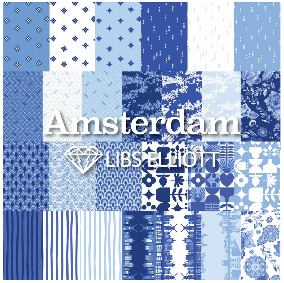 Amsterdam 10" Square 42 Cuts by Libs Elliott for Andover Fabrics 3S-AMSTERDAM-X