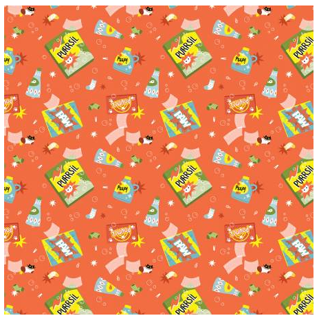 Cats in the Laundry Suds and Purrs Carrot STELLA-DLW3262 Leezaworks Half Yard