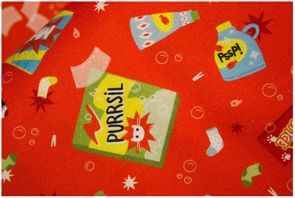 Cats in the Laundry Suds and Purrs Carrot STELLA-DLW3262 Leezaworks Half Yard