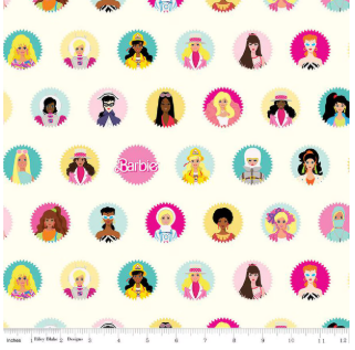 Barbie™ World Barbie Main Cream for Riley Blake Designs CD15020-CREAM by the Half Yard