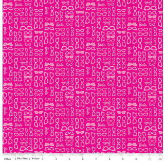Barbie™ World Barbie Glasses Hot Pink for Riley Blake Designs C15025-HOTPINK by the Half Yard