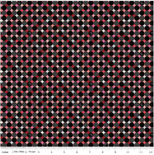 Barbie™ Vintage Sparkle Dots Black for Riley Blake Designs C16894-BLACK by the Half Yard
