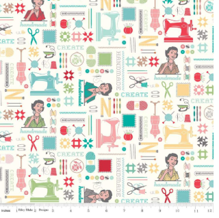 My Happy Place Home Decor Lori Holt 58" HD9310-CREAM Half Yard
