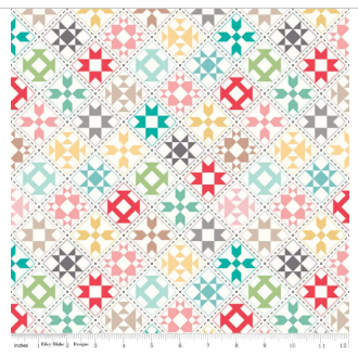 My Happy Place Home Décor 58" Quilt Blocks Lori Holt HD9314-CREAM Half Yard