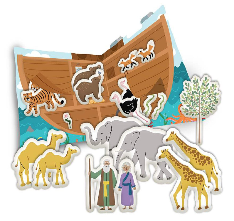 Two by Two Noah's Ark by Cayla Naylor 1 Yard Felt Panel Riley Blake