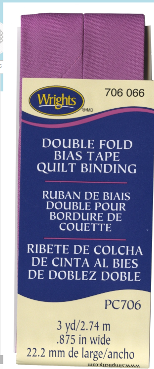 Double Fold Quilt Binding 7/8" x 3 Yards Radiant Orchid by Wright's Co. 117706066 By Each