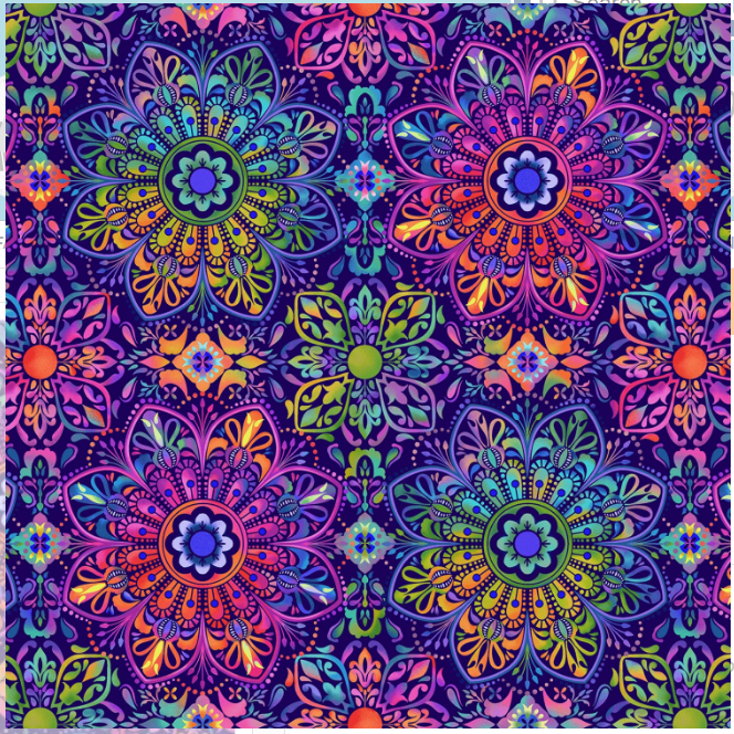 Butterfly Boutique Indigo Medallions by Elizabeth Isles for Studio E 8602S-77 By the Half yard
