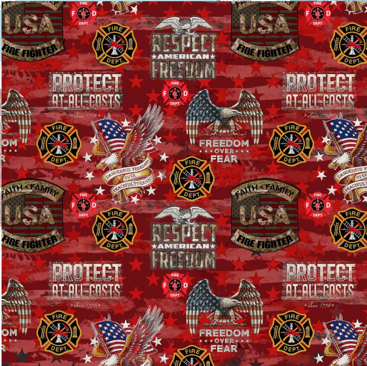 Firefighter Badges 1338FF Sykel Half Yard