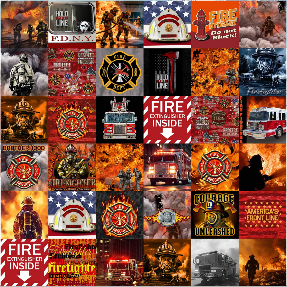 Firefighter Quick Quilt 60" 1363-FF Yard
